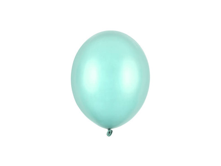 Balony lateksowe Strong, Miętowe, Metallic Mint Green 12cm, 100 szt.