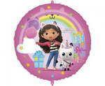 Foil balloon Gabby's Dollhouse with a weight, 46 cm