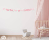 Girlanda papierowa Witaj w domu różowa, 280 cm