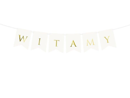 Banner Welcome, white, 15 cm x 80 cm