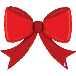 Balon foliowy Kokarda czerwona Red Bow 90x73cm
