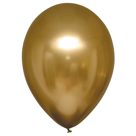 Latex balloons Decorator Satin Luxe Chrome Gold satin 12 cm, 100 pcs.