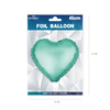 Foil balloon heart green, matte 46cm