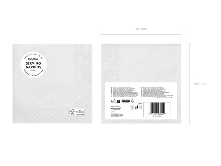 Papierservietten Weiß 33x33cm 20 St