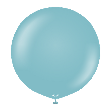 Balony lateksowe Retro Blue Glass, niebieski 45cm, 1 szt.
