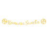 Komunia Święta metaliczne złoto / baner 150 cm