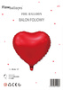 Red Matte Heart Shaped Foil Balloon 46 cm