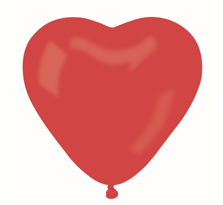 Latex Balloons Standard Heart Gemar Red, 26cm, 50 pcs.
