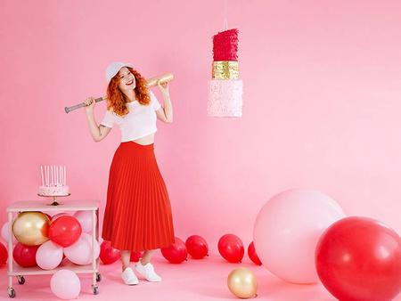 Balon lateksowy Gigant, Czerwony, Pastel Red, 1m, 1 szt.