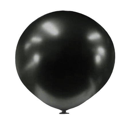 Latex balloons Chrome dark graphite, 45cm, 15 pcs