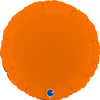 Balon Foliowy - Okrągły matowy pomarańczowy 46 cm, Grabo