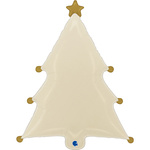 Foil balloon Christmas Tree Cream 69 cm