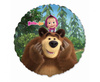 Foil Balloon, Multicolor, Masha and the Bear, 18 inch, 1 pc.