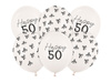 Ballons 30 cm, Set zum 50. Geburtstag, Pastell Off-White