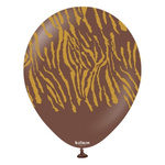 Chocolate Safari Tiger Latexballons Braun, Tiger, braun, 30 cm, 25 Stk.