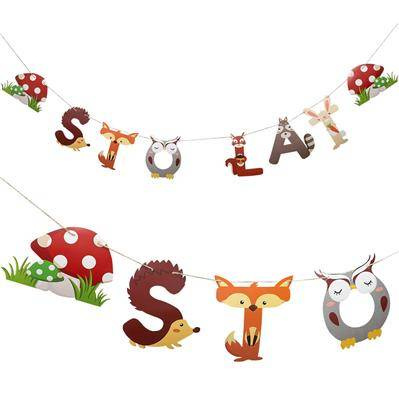 Garland "Sto lat" - Forest animals 250cm