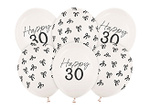 Luftballons 30 cm, 30. Geburtstagsset, Pastell Off-White