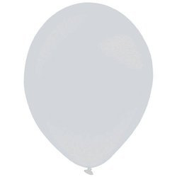 Silberne Latexballons, Decorator Metallic Silber, 35cm, 50 Stück.