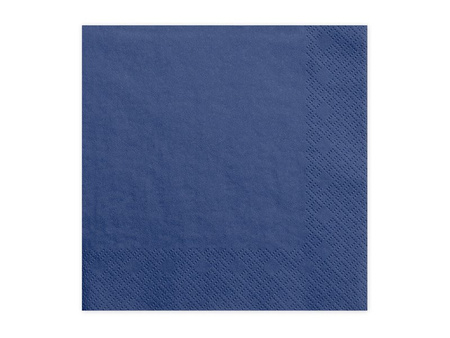 Dreischichtige Servietten, MarineBlau, 33x33cm (1 Pk. / 20 Stk.)