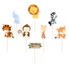 Animal toppers, zoo 8 pcs