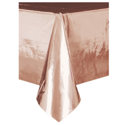 Foil Tablecloth Golden Rose Pink Gold 137 x 274cm