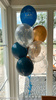 Geburtstagsballons Happy Birthday, navy blue mix, 30cm, 50 Stk.