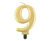 Candle of Nicer 9, Metal Gold, 8 cm