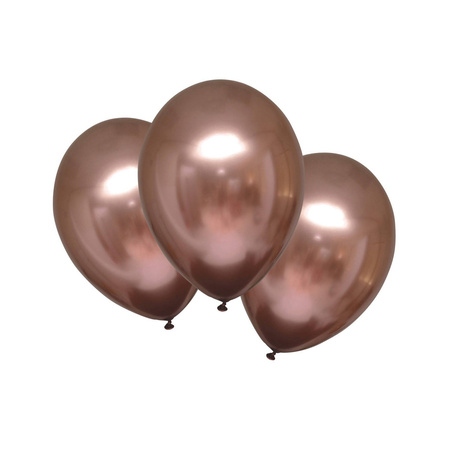 Latex balloons Rose Gold, Satin Luxe Chrome Rose Copper, 28cm, 6 pcs