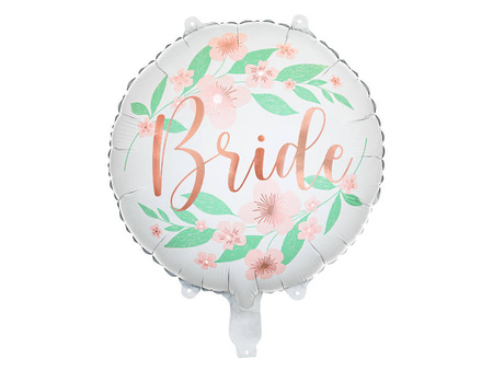 Balon foliowy Bride to be kwiaty 45 cm