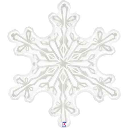 Foil balloon 38'' Snowflake transparent foil