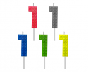 Birthday candle Blocks, digit 1, height 5.5 cm