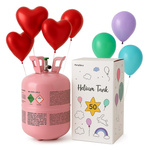 Helium bottle, pink, for 50 balloons