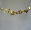 Banner für den 18., 1. oder 8. Geburtstag, Metallic Gold, 100 cm