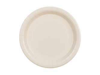 Talerzyki papierowe Okrągłe Beż Desert Sand 23cm 6 szt