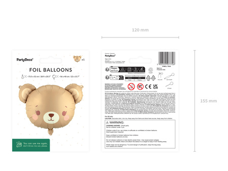Folienballon Bär braun Teddy Bear 56cm