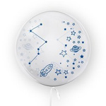 Transparent balloon with space print, 45cm