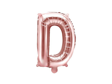 Foil balloon Letter D, 35cm, Rose Gold rose gold