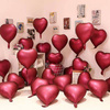 Foil Balloon Heart, red matte, 46 cm