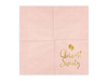 Napkins Holy baptism, pink, 33x33cm, 12 pcs