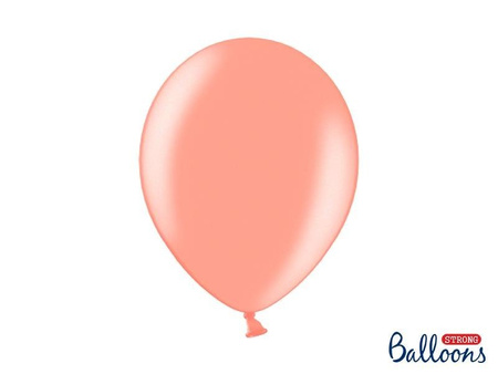 Balony Strong, Metaliczne Rose Gold, 30cm, 50 szt.