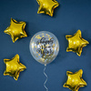 Balony z konfetti - Happy New Year, 30cm, 100 szt.