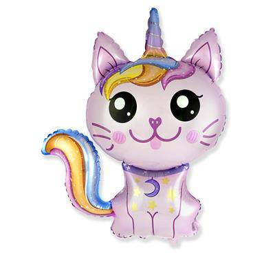 Foil balloon magic cat (pink) 24 "FX