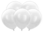 LED Glowing Balloons 30 cm, white, Pack of 5