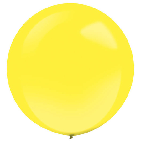 Balony lateksowe Żółte, Decorator Standard Yellow Sunshine, 61cm, 4 szt.