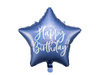 Folienballon Happy Birthday! Marineblauer Stern 40 cm