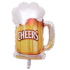 Foil Balloon Beer Mug Cheers Gold 45 cm Oktoberfest
