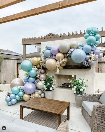 Latex Balloons Kalisan AURA Ivory White, 45cm, 25 pcs.