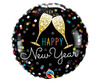 Runder Folienballon "Happy New Year", 46 cm