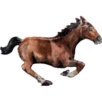 Foil balloon - a galloping horse 101 cm