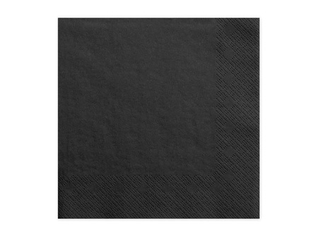 Napkins triple, black, 33x33cm (1, Op. / 20 pcs.)